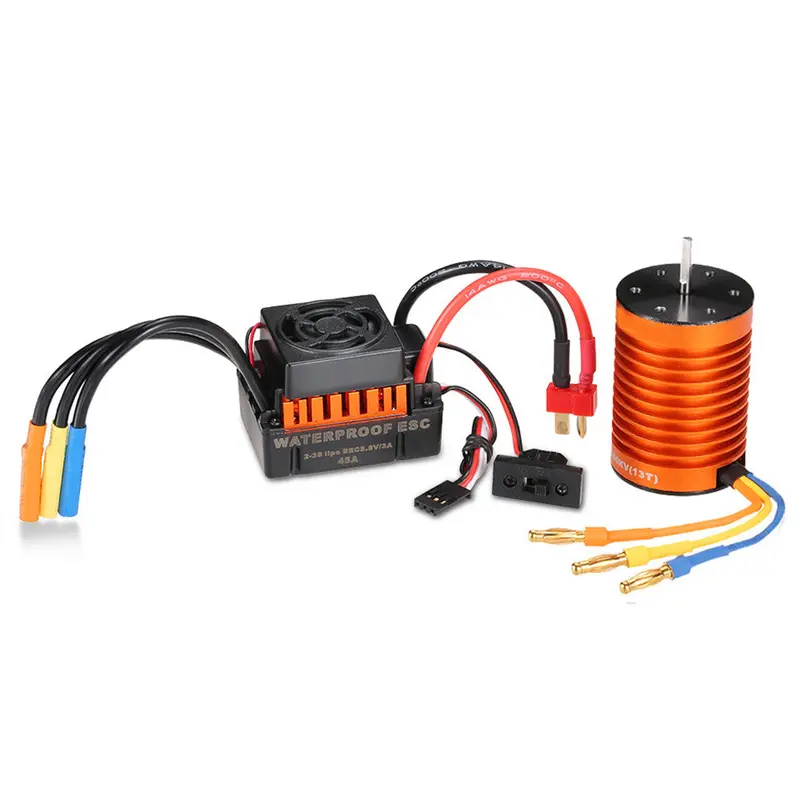 Surpass Hobby Waterproof F540 3000Kv Brushless Motor +45A Esc For 1/10 Rc Car Parts 1
