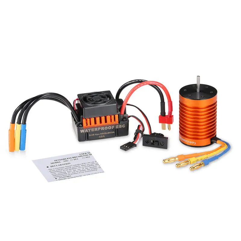 Surpass Hobby Waterproof F540 3930Kv Brushless Motor +45A Esc For 1/10 Rc Car Parts 1