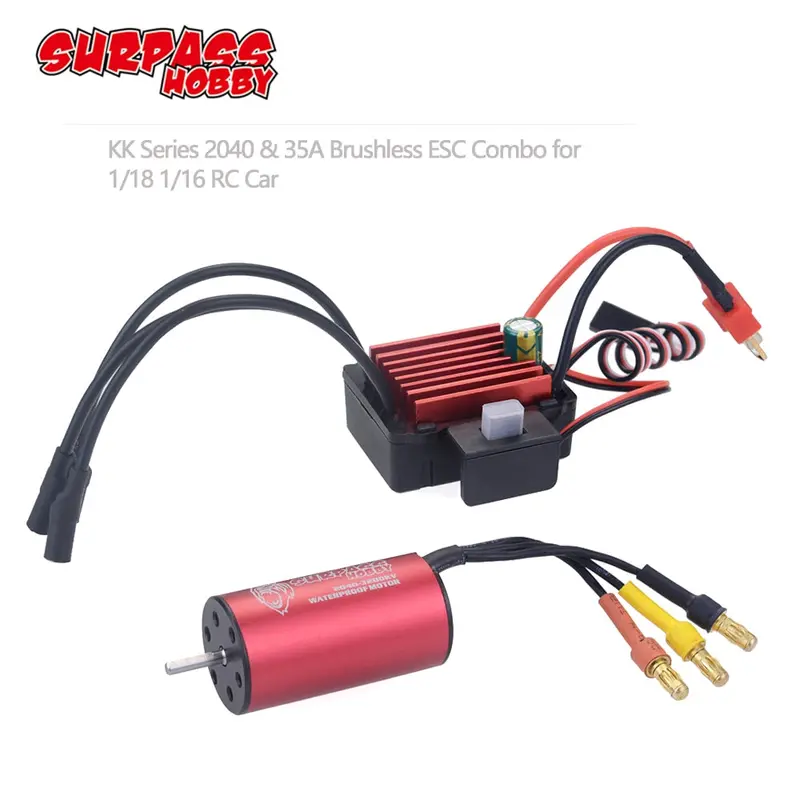 Surpasshobby Kk Combo 2040 2280Kv 3200Kv 3900Kv 4480Kv Brushless Motor W/ 35A Esc For Traxxas Hsp Tamiya Axial 1/16 1/18 Rc Car 1