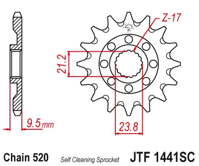Suzuki Jtf1441.14Sc  Front Sprocket 1