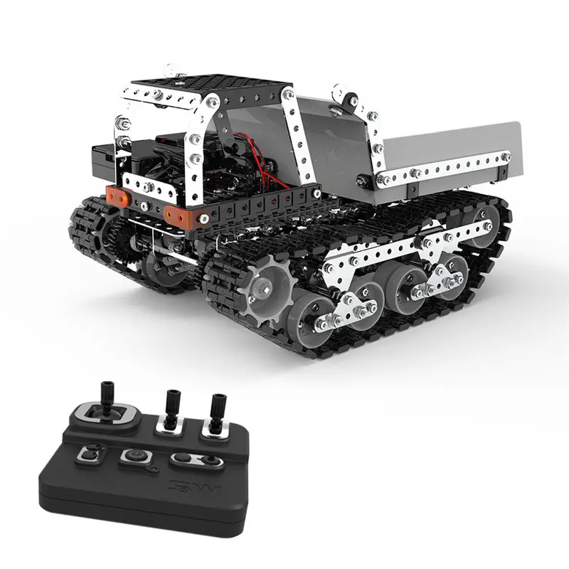 Swrc 007 934Pcs 2.4G 10Ch Stainless Steel Diy Rc Car Dump Truck Construction Model Vehicles 1
