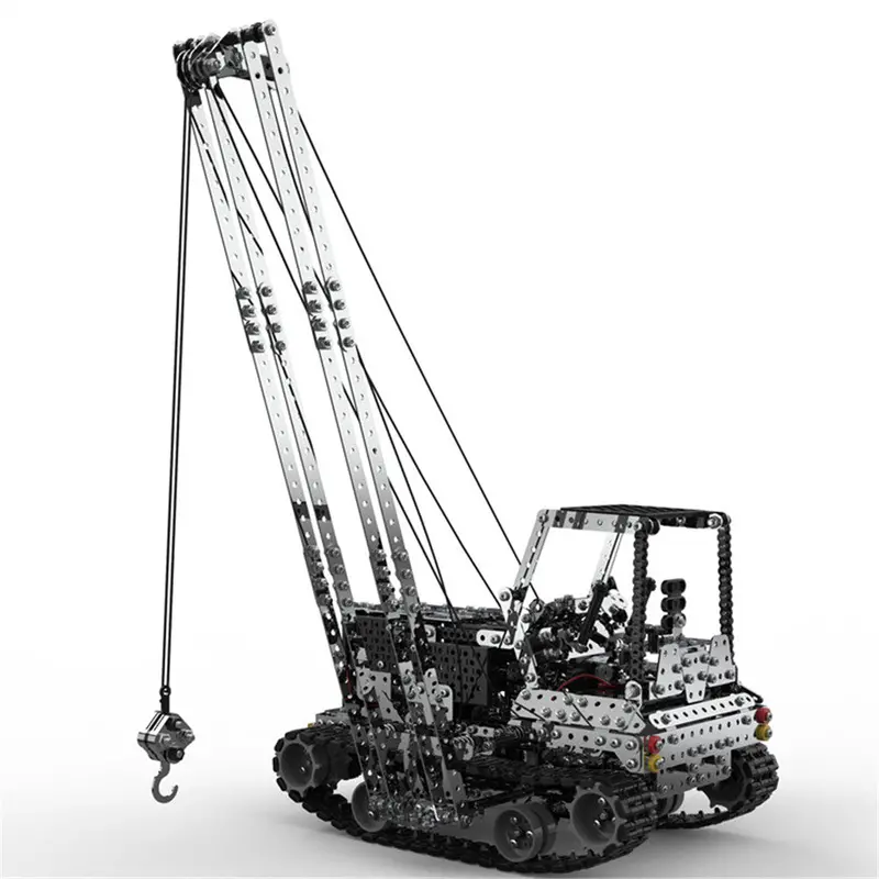 Swrc 010 2.4G 10Ch 1745Pcs 2Stainless Steel Diy Rc Car Heavy Duty Crane Model Vehicles 1