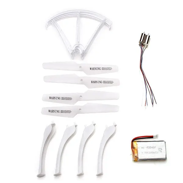Syma X5sc X5sw Rc Quadcopter Spare Parts Set 1100Mah Battery+Propeller+Protector+Landing Skid+Motor 1