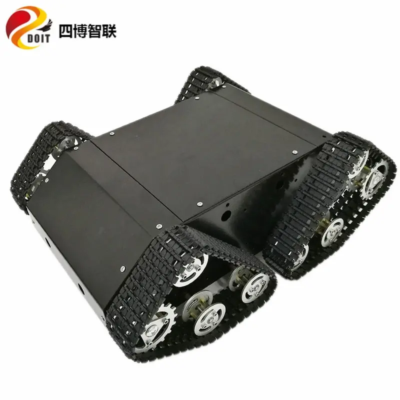 Szdoit Heavy Load Metal 4Wd Tracked Smart Robot Tank Car Chassis Kit Shock Absorbing Crawler Robotic Platform High Torque Motor 1