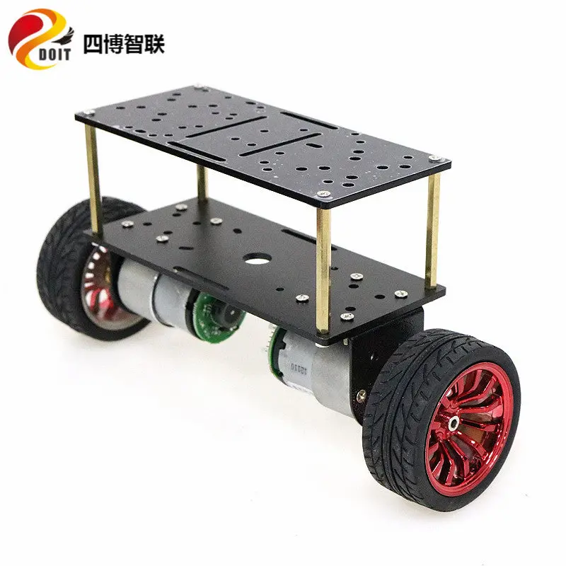 Szdoit Metal Double-Layer 2Wd Smart Robot Tank Car Chassis Kit Robotic Frame With 12V Motor 65/85/130Mm Wheel Diy For Arduino 1