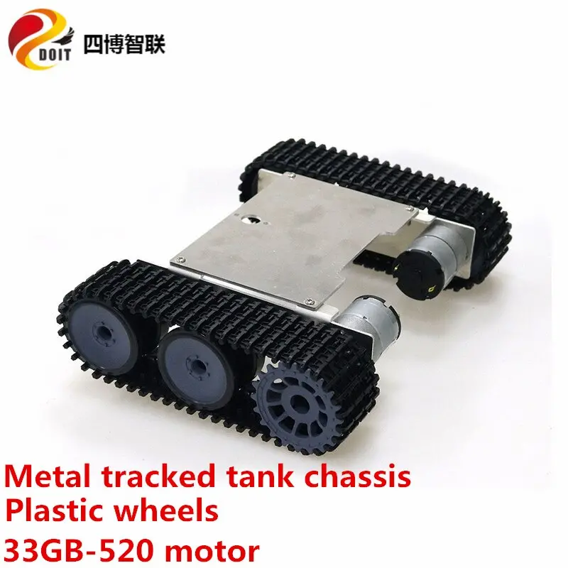 Szdoit Metal Tracked Tank Chassis Kit Smart Shock Absorbing Avoidance Crawler Rc Robot Frame 12V Dc Motor Diy For Arduino Toy 1