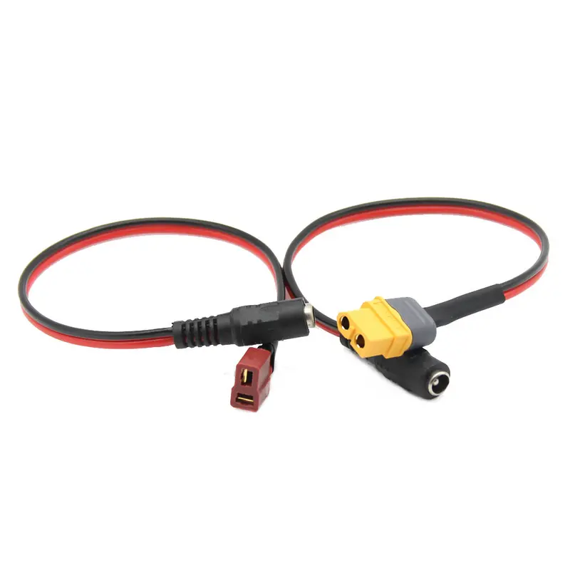 T Plug/Xt60 Female Plug To Dc5.5 2.1Mm Female Adapter Cable 300Mm For Fatshark Skyzone Fpv Goggles Battery Charging 1