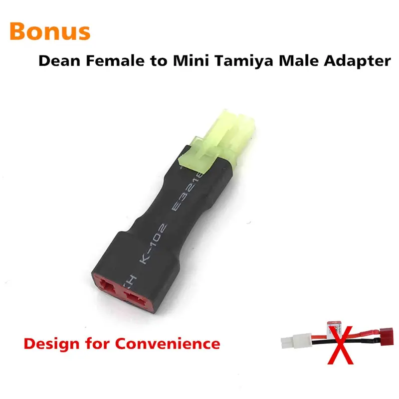 Tamiya Male To T Plug Dean Female Connector Adapter For Airsoft Aeg Rc Plane Car Battery Charger Esc Drone Motor Free Shipping 1