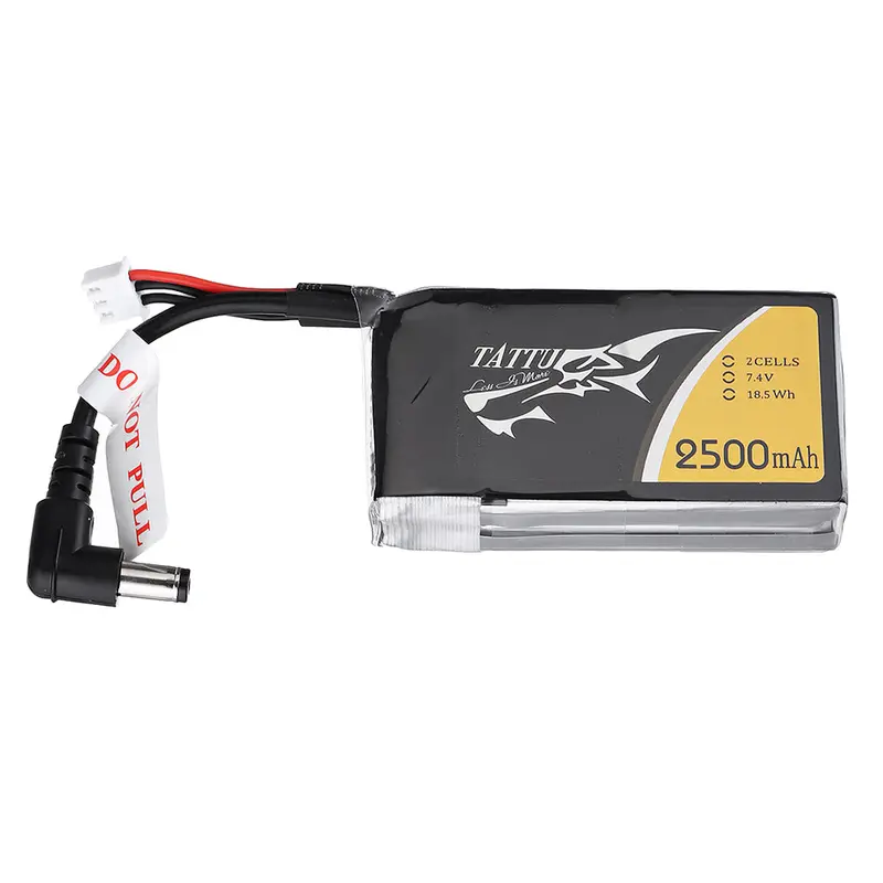 Tattu 2500Mah 2S1p 7.4V Lipo Battery Dc3.5Mm With Led Indicator Button For Fatsahrk Aomway Skyzone Eachine Goggles 1