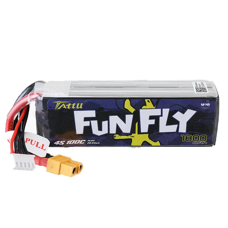 Tattu Funfly 14.8V 1800Mah 100C 4S Lipo Battery Xt60 Plug For Cockroach V2 225Mm Frame Rc Drone 1