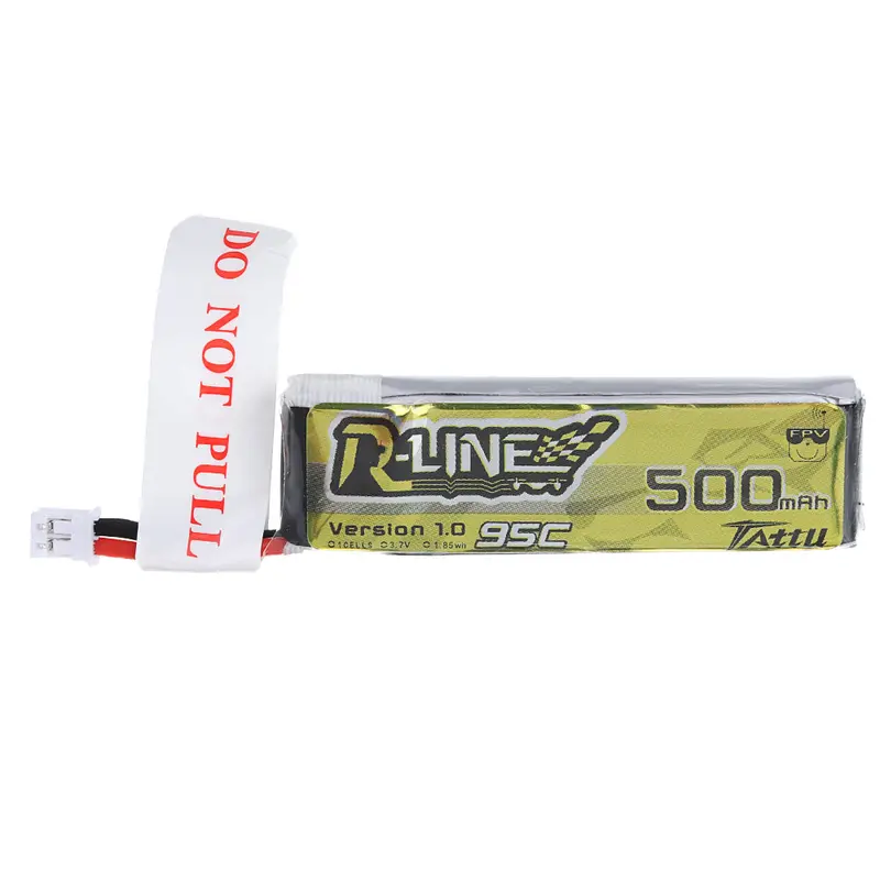 Tattu R-Line 1.0 3.7V 500Mah 95C 1S Lipo Battery Ph2.0 Plug For 100 To 180Mm Multirotor Fpv Drone 1