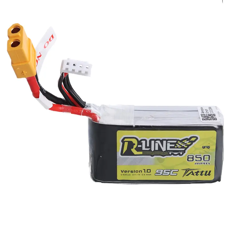 Tattu R-Line 11.1V 850Mah 95C 3S Lipo Battery Xt60 Plug For 100Mm To 180Mm Multirotor Fpv 2