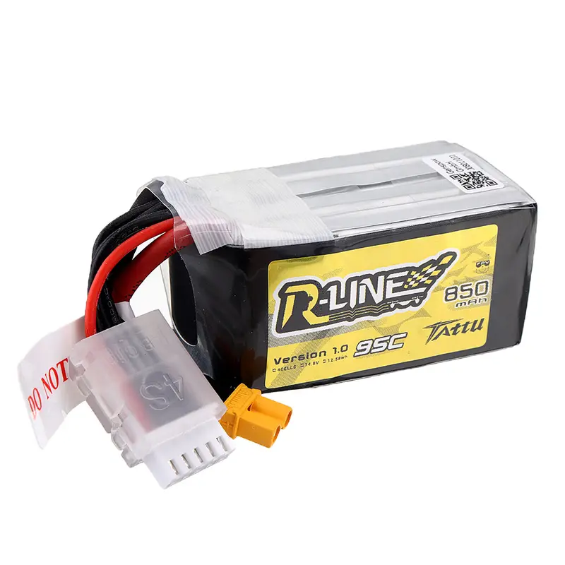 Tattu R-Line V1.0 14.8V 850Mah 95C 4S1p Lipo Battery Xt30 Plug For Rc Racing Drone 1