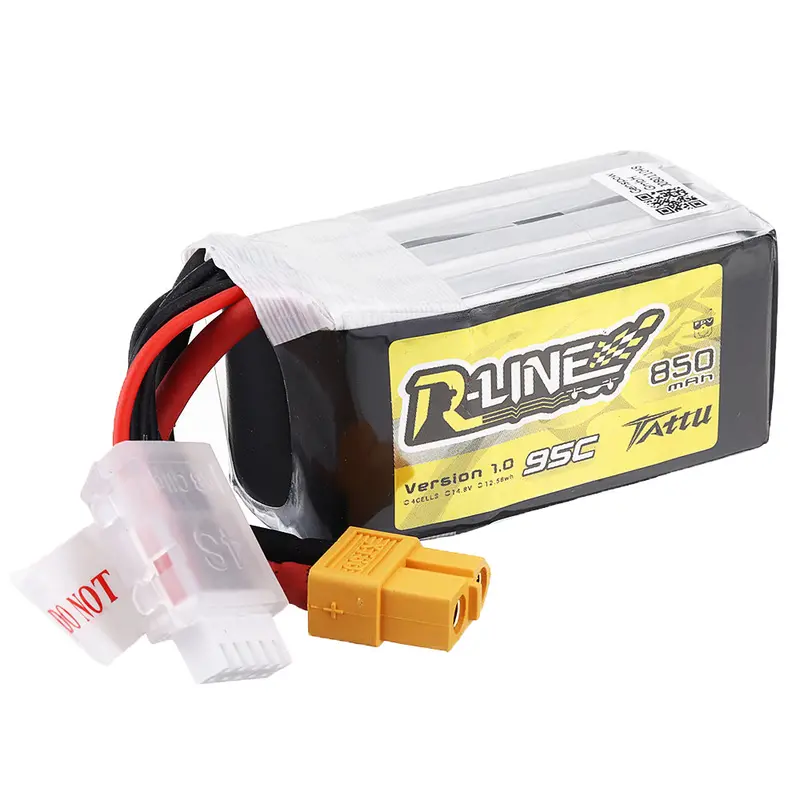 Tattu R-Line V1.0 14.8V 850Mah 95C 4S1p Lipo Battery Xt60 Plug For Fpv Rc Drone 1
