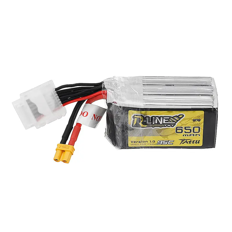 Tattu R-Line V1.0 22.2V 650Mah 95C 6S Lipo Battery Xt30 Plug For Fpv Rc Drone 1
