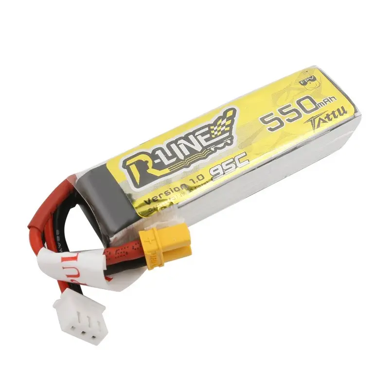 Tattu R-Line V1.0 7.4V 550Mah 95C 2S Lipo Battery Xt30u-F Plug For Rc Drone 1