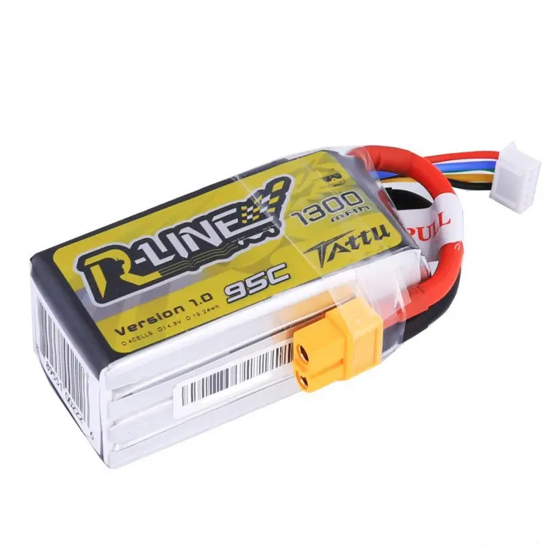 Tattu R-Line Version 1.0 14.8V 1300Mah 95C 4S Xt60 Plug Lipo Battery For Fpv Rc Drone 1