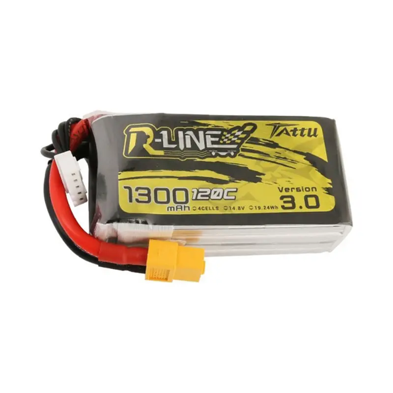 Tattu R-Line Version 3.0 14.8V 1300Mah 120C 4S Lipo Battery Xt60 Plug For Fpv Rc Drone 1