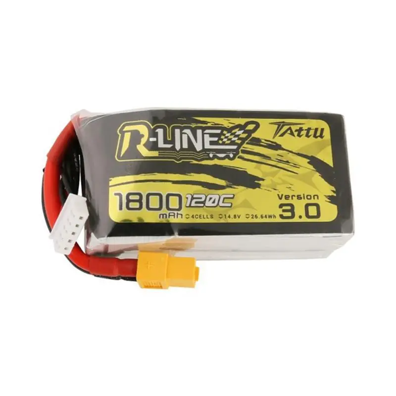 Tattu R-Line Version 3.0 14.8V 1800Mah 120C 4S Lipo Battery Xt60 Plug For Fpv Rc Drone 1