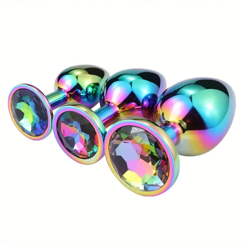 Temptation Polychrome Butt Plug With Gems. 1