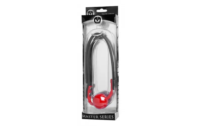 The Hush Gag Silicone Comfort Ball Gag - Red. 1