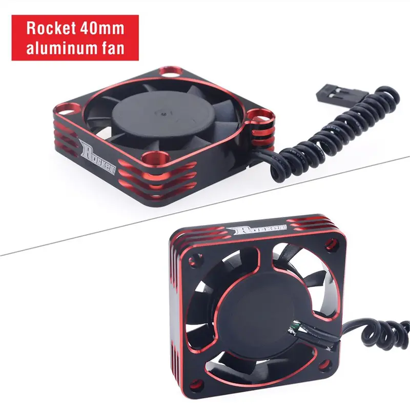 The New Rocket Cooling Fan 40Mm Aluminum Fan Rotates At 16000Rmp 8.5V For 1/10 1/8 Rc Car 4068 4092 4074 Motor Esc Fast Cooling 1