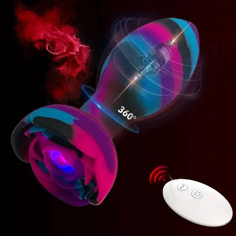The Rose Remote Control Vibrating Anal Plug. 1