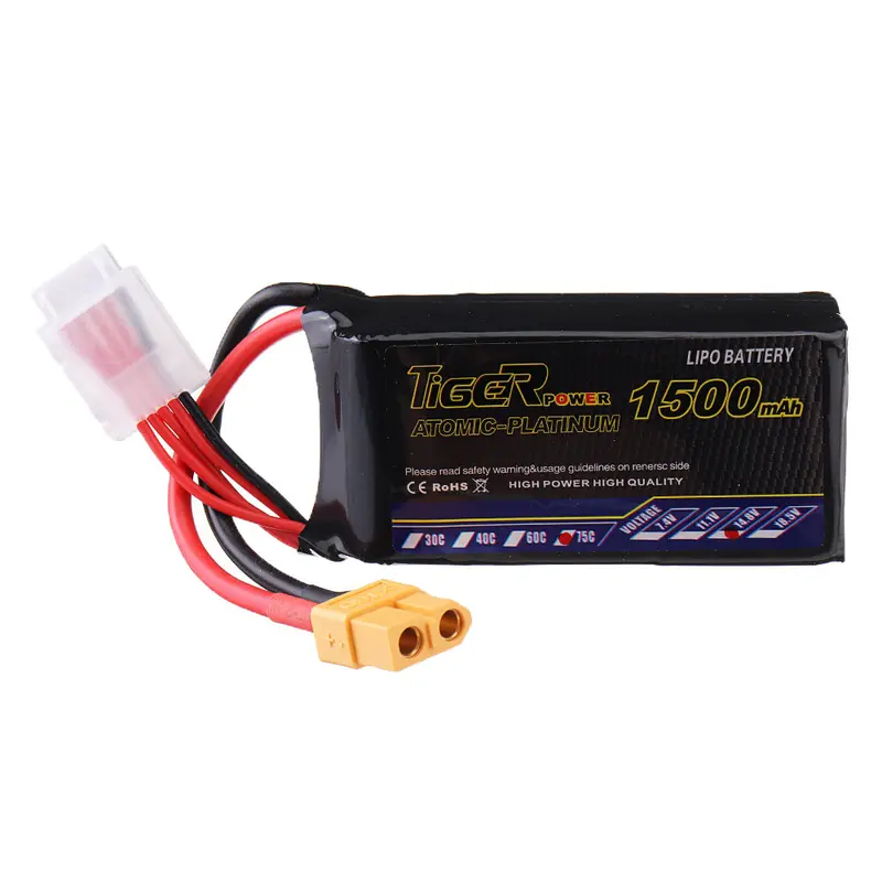 Tiger Power 14.8V 1500Mah 75C 4S Lipo Battery Xt60 Plug For Eachine Tyro99 Fpv Racer Rc Drone 2