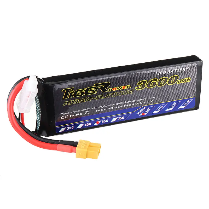 Tiger Power 7.4V 3600Mah 65C 2S Lipo Battery Xt60 Plug For Rc Drone Car Airplane 1