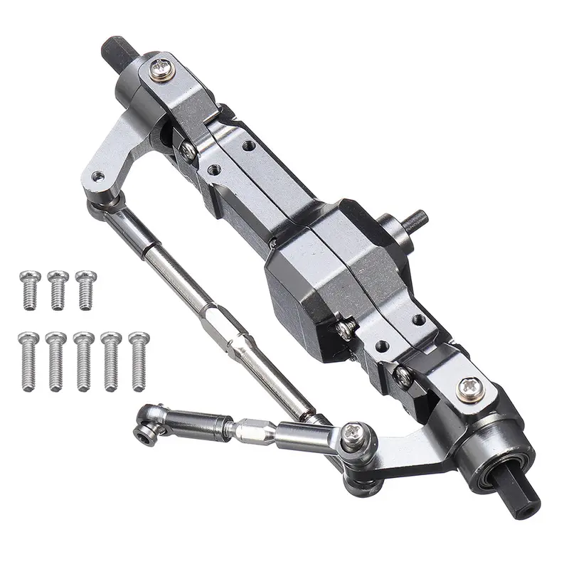 Titanium Color All Metal Front /Rear Bridge Axle For Wpl Henglong 1/16 Military Truck Rc Car Part 1