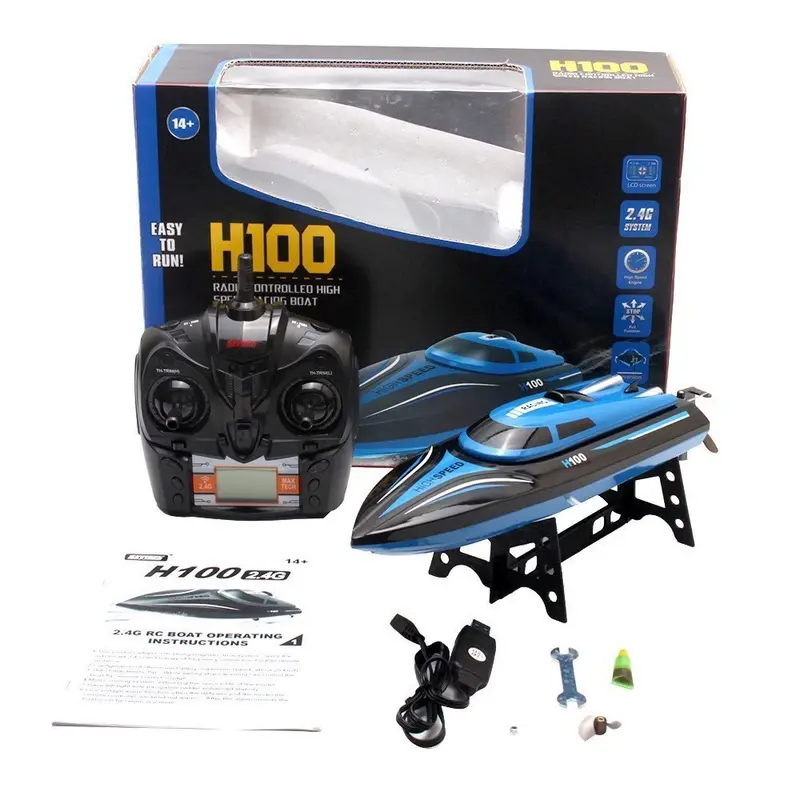 Tkkj H100 2.4G Rc Boat 180 Degree Flip High Speed Electric Rc Racing Boat For Pools, Lakes And Outdoor Adventure 1