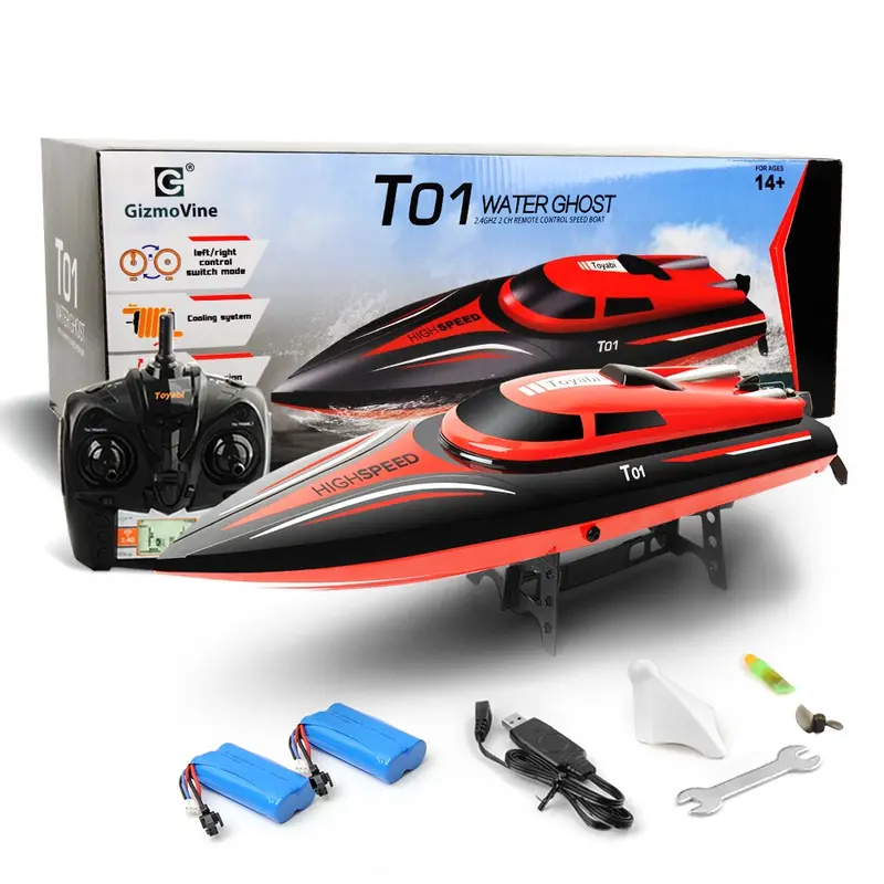 Tkkj Rc Boat Toy H101 2.4Ghz High Speed 30Km/H 180 Degree Flip With Servo Remote Control Boats Hobby Toys For Kids Gifts Vs H100 1