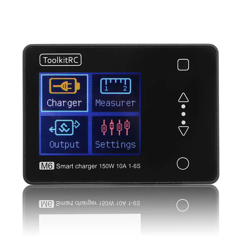Toolkitrc M6 Dc 150W 10A Lcd 2-6S Lipo Battery Smart Balance Charger Discharger With Voltage Servo Checker Receiver Signal Tester Quick Charger Function 2