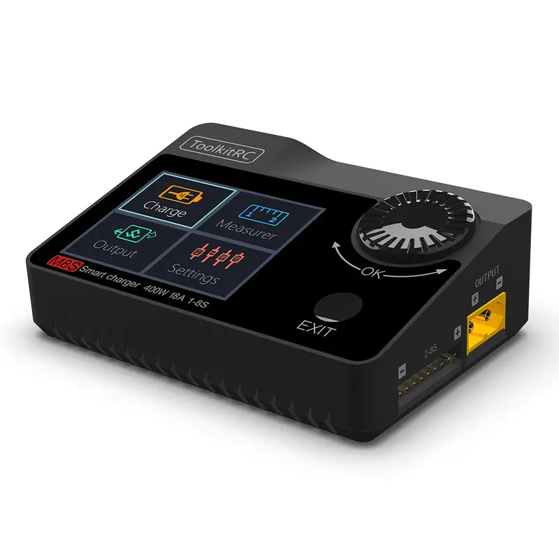 Toolkitrc M8s 400W 18A Color Screen Balance Charger Discharger For 1-8S Lipo Lihv Life Lion Nimh Pb Battery 1