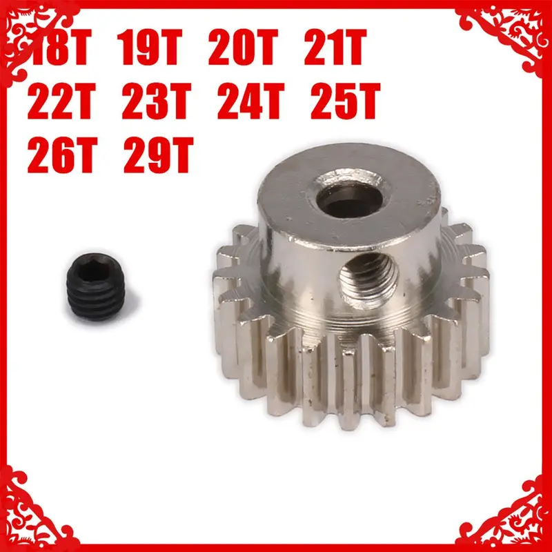 Tooth Teeth Pinion Gears Hsp 1:10 18T 19T 20T 21T 22T 23T 24T 25T 26T 29T For Rc Car 0.6 Aperture 3.2Mm Parts Hpi Hi Speed Axial 1