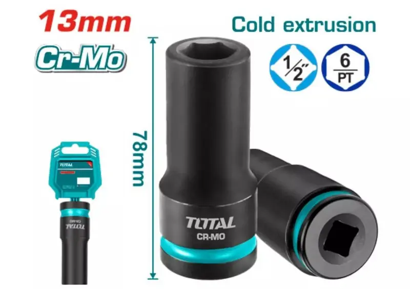 Total 1/2" Dr. Deep Impact Socket Thdis12132l 1