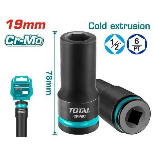 Total 1/2" Dr. Deep Impact Socket Thdis12192l 1