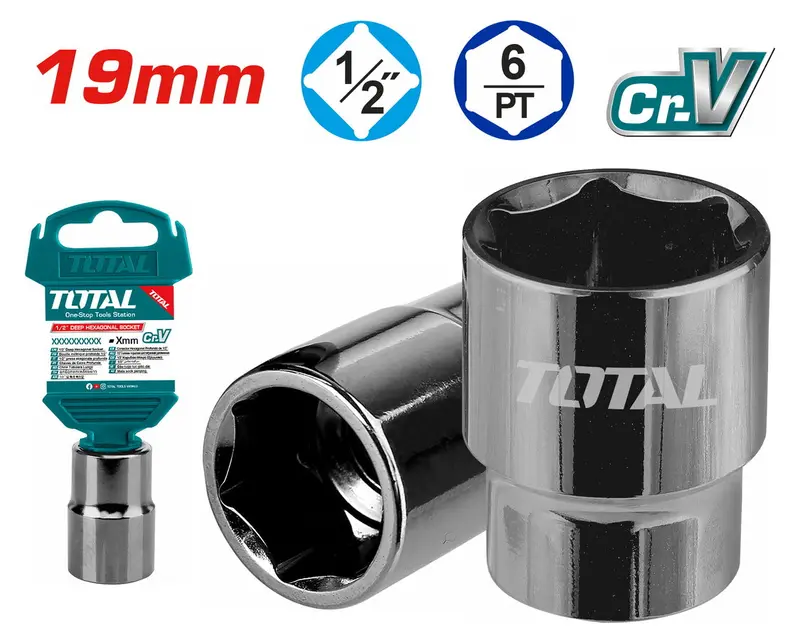 Total 1/2" Hexagonal Socket Thtst12191 1