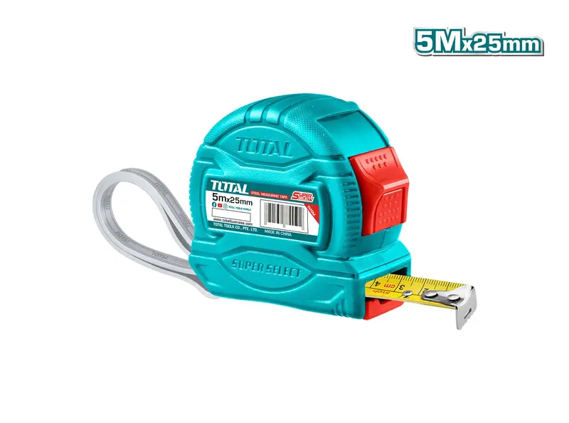 Total 16Ft/5Mx25mm Steel Measuring Tape - Tmt34525 1