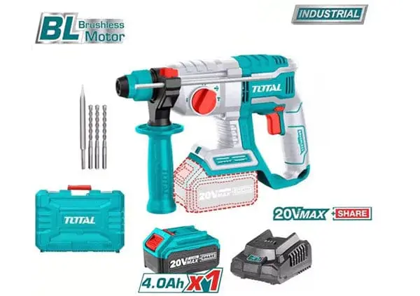Total 20V Lithium-Ion Battery Cordless Rotary Hammer - Utrhli202081 1