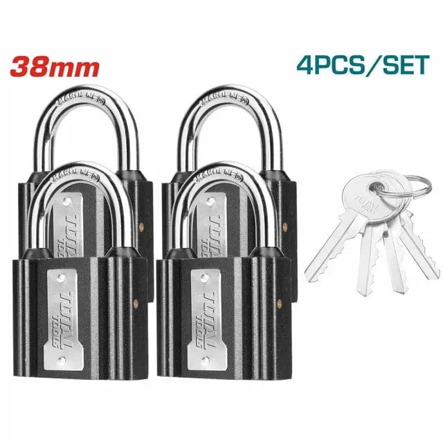Total 4 Pcs Key-Alike Iron Padlock Set 38Mm -Tlk31t4382 1