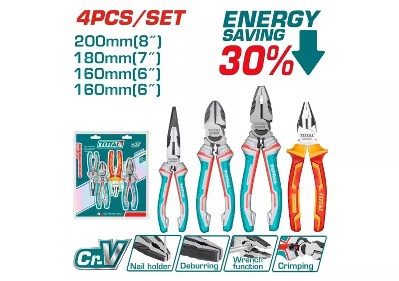 Total 4Pcs Pliers Set Tht2k0456 1