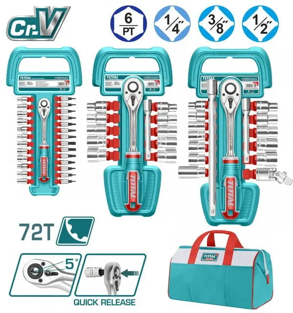 Total 57 Pcs Socket Set -Tos23092 1