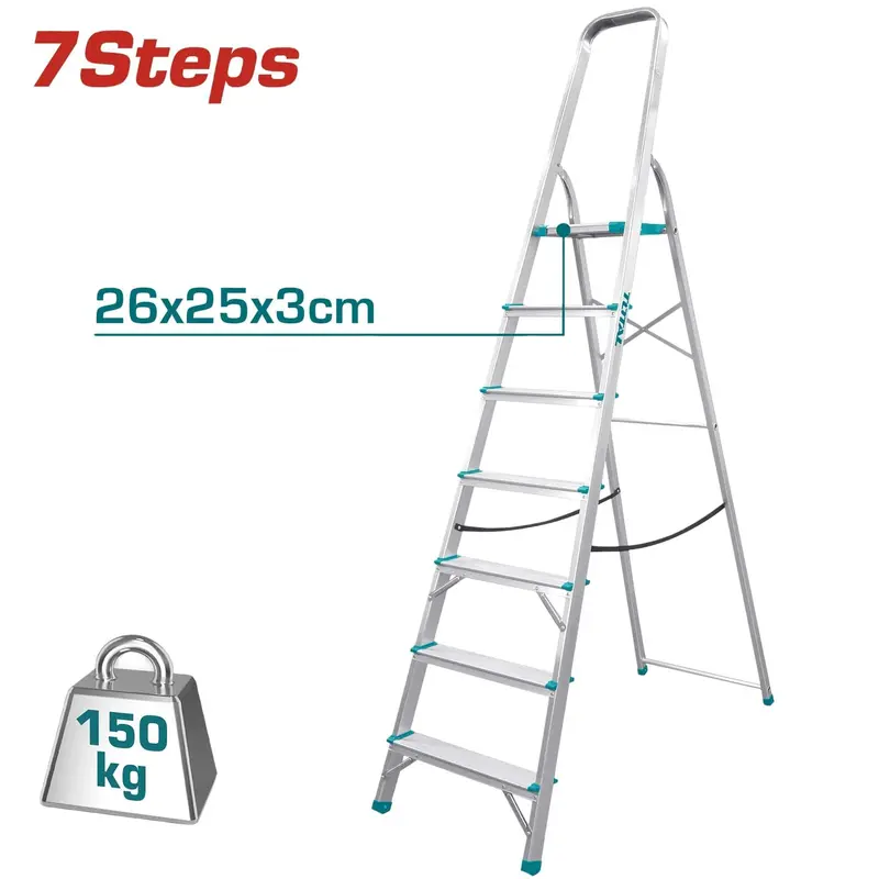 Total 7 Step Aluminum Ladder Thlad06071 1