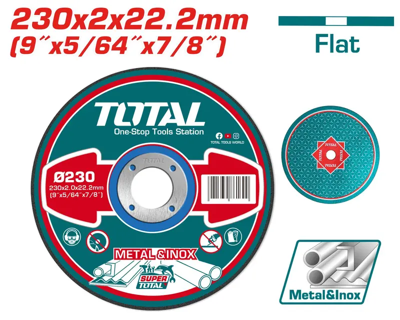 Total Abrasive Metal Cutting Disc 9"X5/64"X7/8" Tac2202301 1
