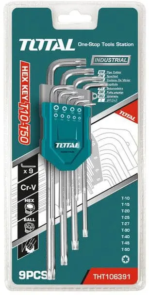 Total Allen/ Hex Key Set 9Pcs Torx - Tht106391 1