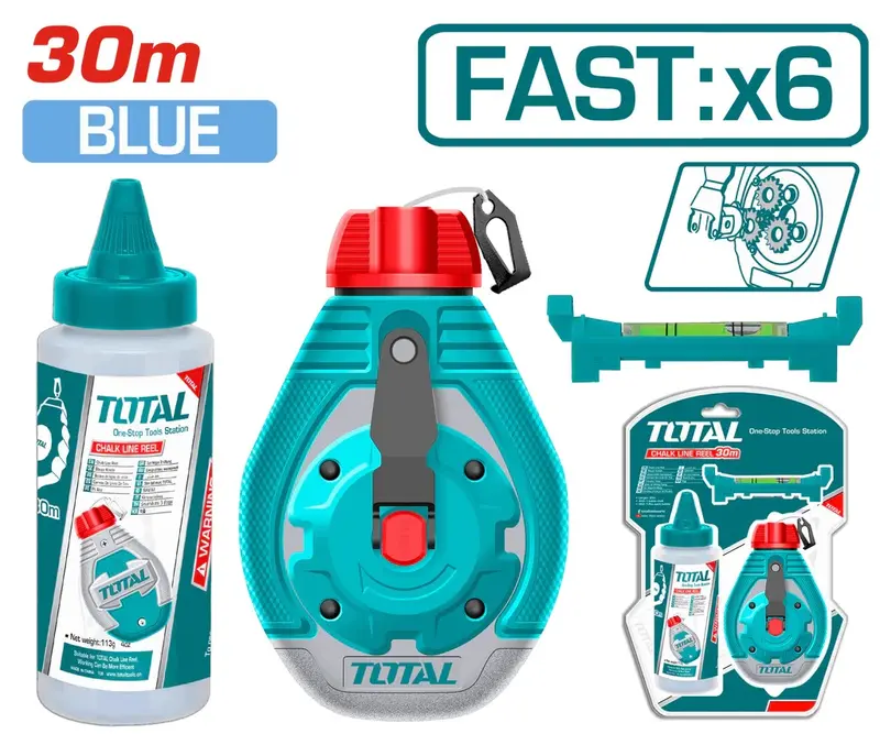 Total Chalk Line Reel 30M Tht666301 1