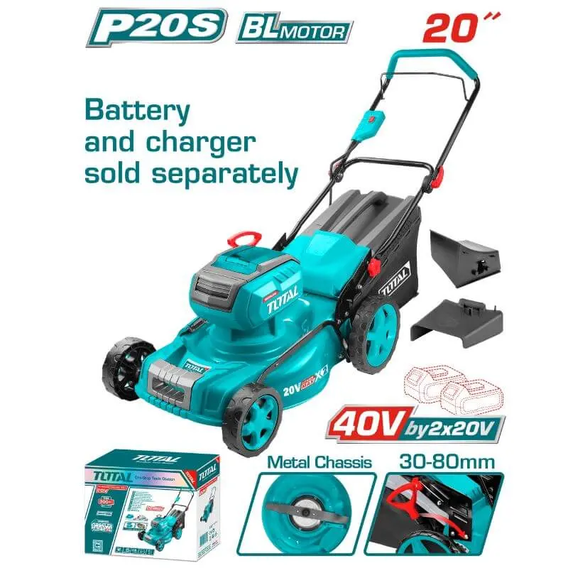 Total Cordless Lawn Mower 20' Tlmli4020 1