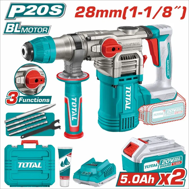 Total Cordless Rotary Hammer 20V Utrhl1202885 1