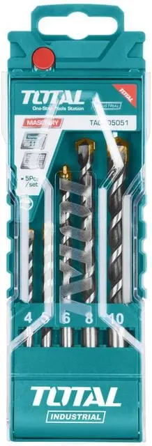 Total Masonry Drill Bits Set 5Pcs (Tacsd5051) 1